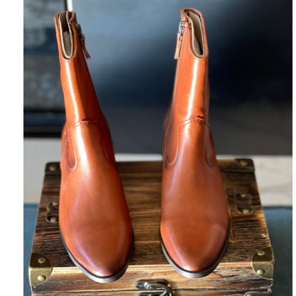 Naturalizer Gaby Mid-Calf Booties in Cider Spice Leather - Picture 3 of 11